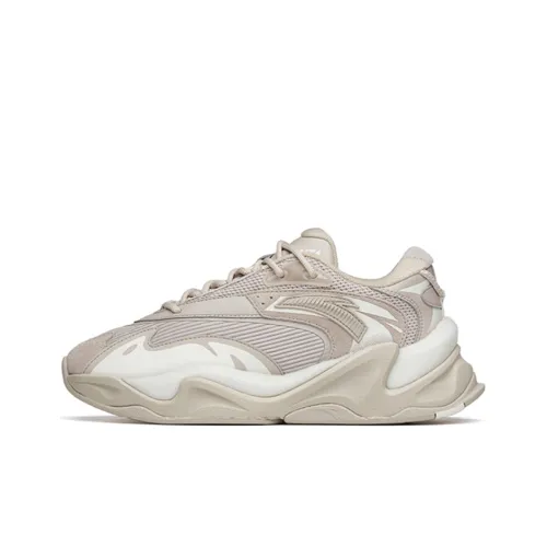 ANTA Pulse Противоскользящий Устойчивый к истиранию Низкий Топ Кроссовки с толстой подошвой Серый Белый