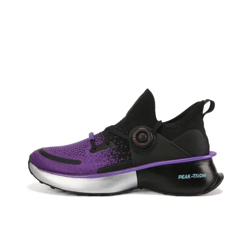 PEAK Tai Ji2,0 Амортизаторы Slip-on Устойчивый к истиранию Низкий Топ Тайцзи Беговые кроссовки Мужские Черный Фиолетовый