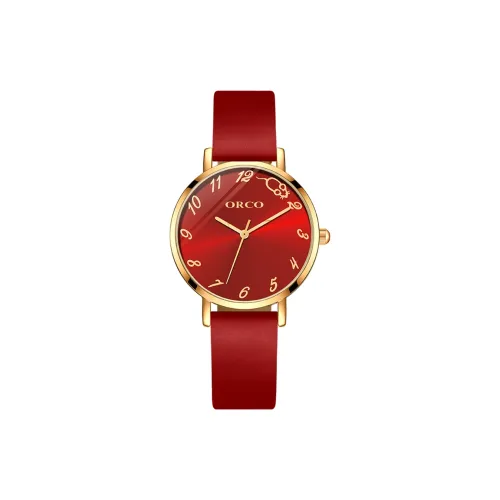 ORCO Кварцевый Movement Унисекс Часы 40 мм Красные