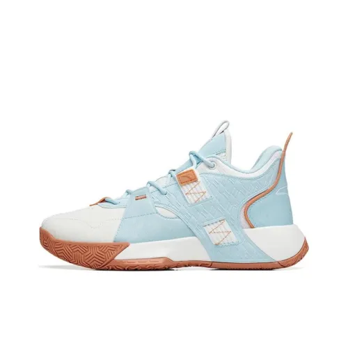 ANTA 2 Амортизирующие подошва Slip-resistant MID Баскетбольные кроссовки Мужской Серый Синий