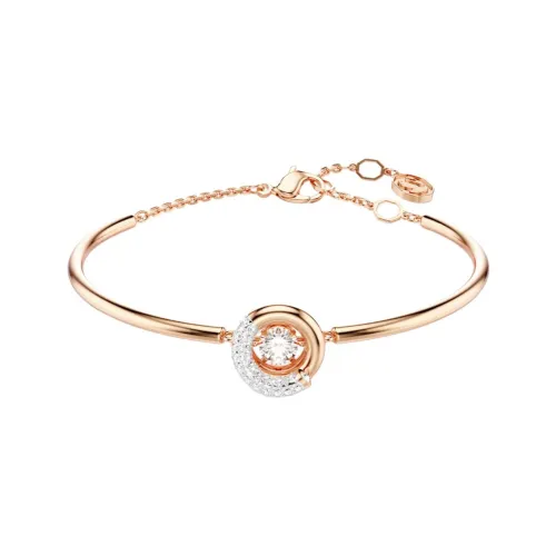 Swarovski Синтетический кубический цирконий Искусственный кристалл Браслеты Женские Золото