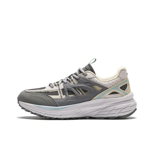 ANTA AT955 Износостойкие Низкие Беговые Кроссовки Женские Черный Белый Серый