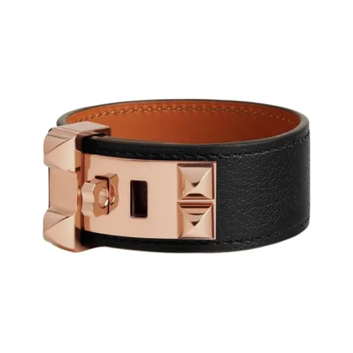 HERMES Козья кожа с розовым золотом покрытие браслеты женские черный