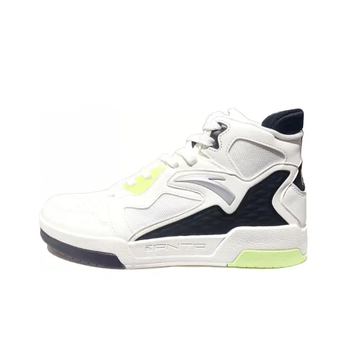 ANTA Противоскользящие амортизаторы с устойчивостью к истиранию Высокий топ Повседневная обувь Мужская Белый Черный Зеленый