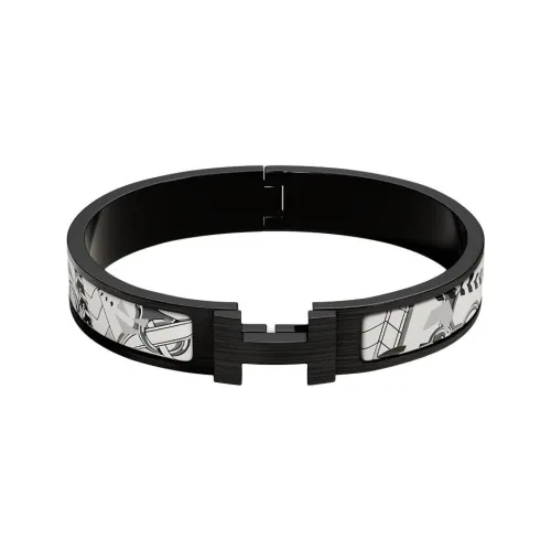 HERMES Эмаль Браслеты Унисекс Черный