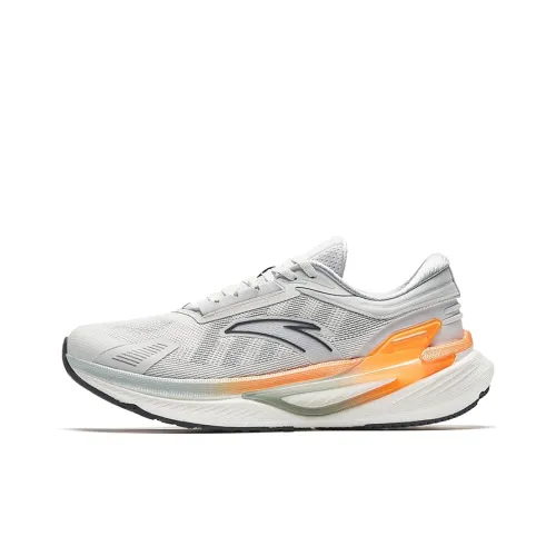 ANTA CC Азотная технология Устойчивые к истиранию амортизаторы Низкий топ Беговые кроссовки Мужские Серый Оранжевый