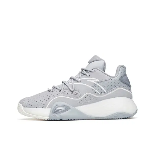 ANTA A Flash Bubble 1,0 KT Thompson Низкие Баскетбольные Кроссовки для Игры Мужские Серые