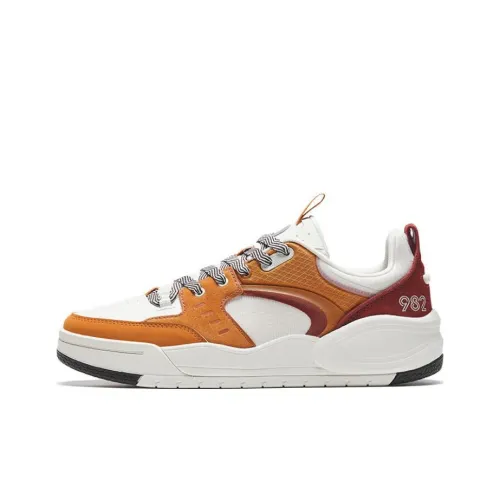 ANTA 982EVO Slip Устойчивый к истиранию Низкий Топ Скейтбординг Кроссовки Женские Белый Коричневый Красный