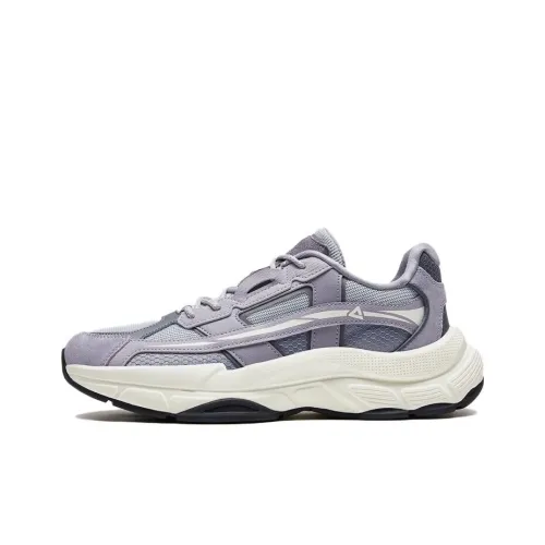 PEAK Легкий отскок Амортизация Дышащий Устойчивый к истиранию Низкий топ Спортивная повседневная обувь Мужская Серый Белый