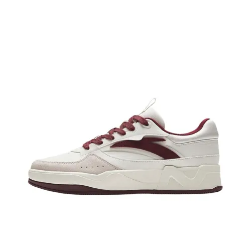 ANTA C37 Series Slip-on Устойчивый к истиранию Низкий Топ Скейтборд Кроссовки Мужские Белый Красный