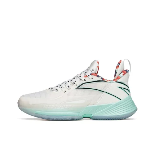 ANTA Light Horseman 3 Low Топ Баскетбольные кроссовки для игры Мужской Белый Зеленый