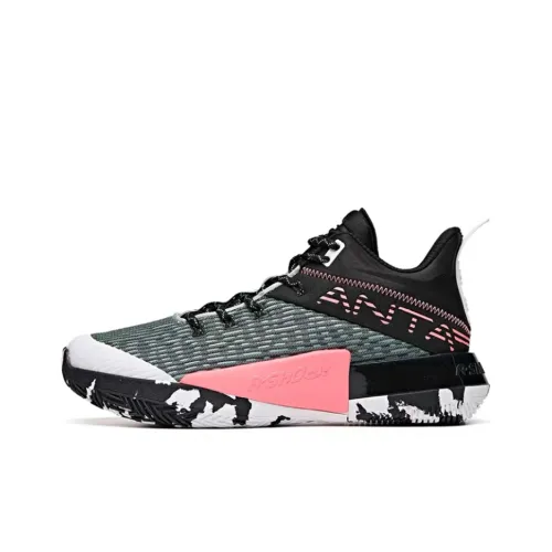 ANTA Attack 2 MID Топ Баскетбольные кроссовки Мужской Черный Розовый