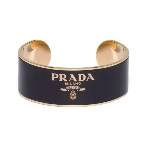 PRADA Металлические браслеты черного цвета для женщин