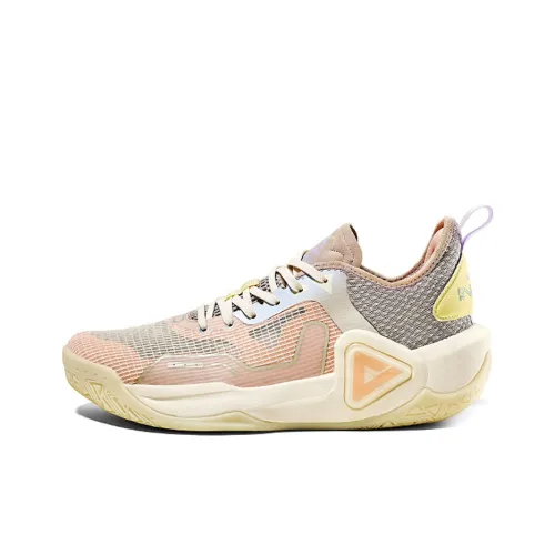 PEAK Sonic Boom 1,0 Амортизация Покрытие Поддержка Низкий Верх Баскетбольные Кроссовки Мужской Желтый Серый Розовый