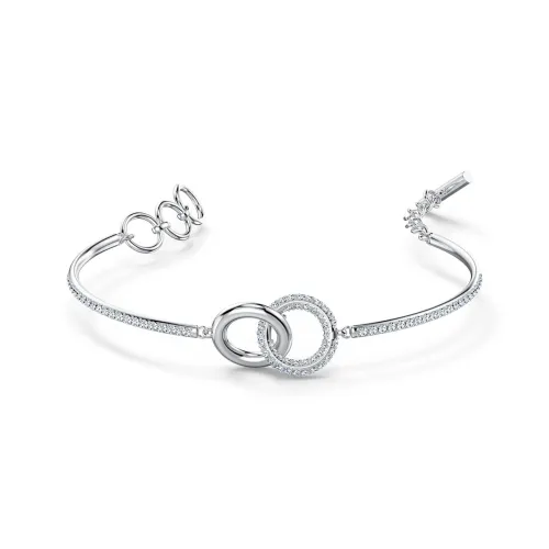 Swarovski Камень Искусственный хрусталь Браслеты Белый, золотой Покрытый Женские