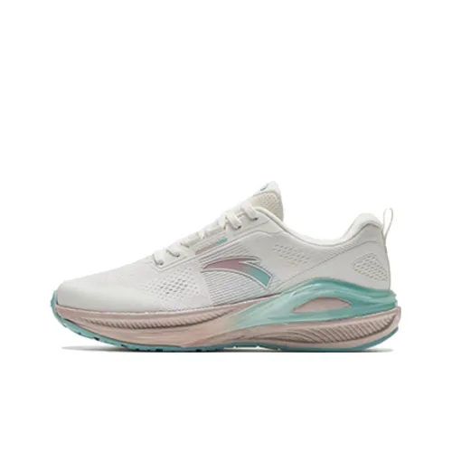 ANTA C100 Slip Резистентные амортизаторы Низкий топ Беговые кроссовки Женские Цвет слоновой кости