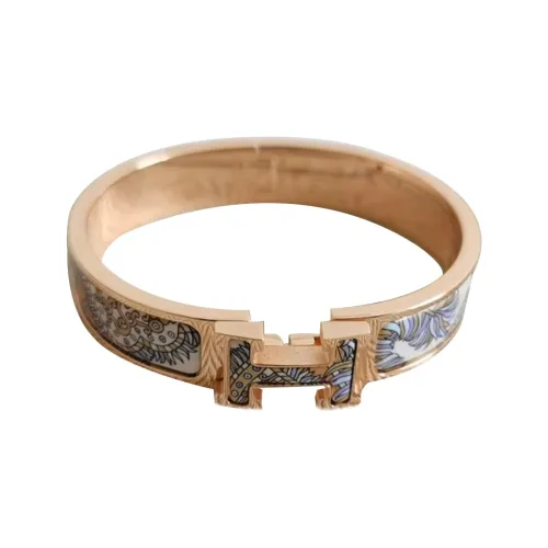 HERMES Clic H Браслеты Унисекс Розовое золото