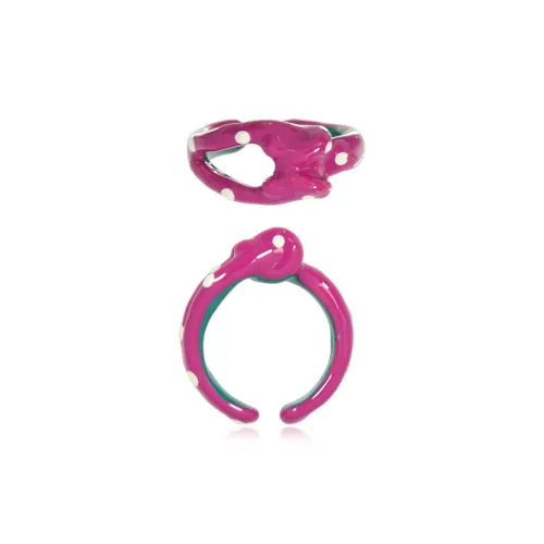 AWE Капля Глазурь Пальцевые Кольца Нерегулярный Цветовой Блок Рисунок Ручной Рисунок Парные Кольца Женские