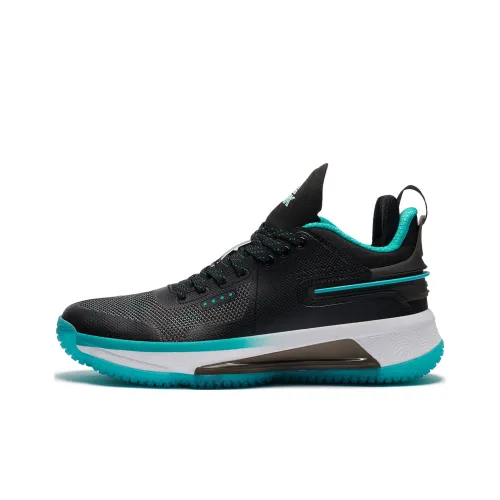 PEAK Taichi Холодная передняя часть низкий топ баскетбольные кроссовки для игры мужской черный синий