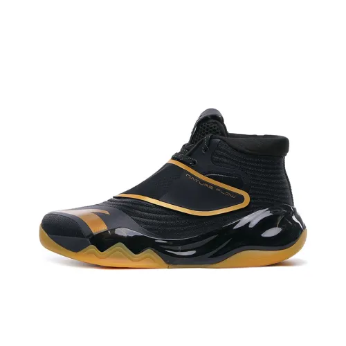 ANTA KT6 KT Амортизаторы Slip-resistant Abrasion-resistant High Top ALTI FLASH Баскетбольные кроссовки Мужской Черный Золотой