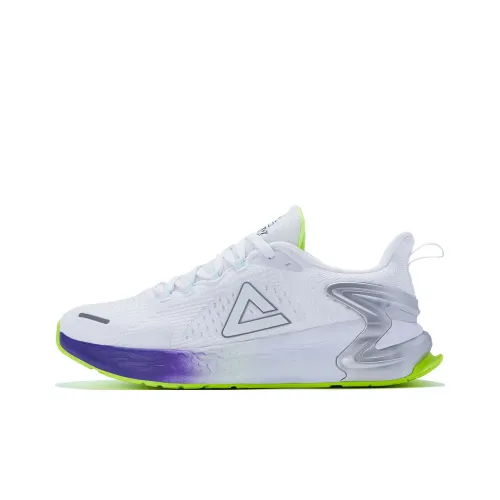 PEAK Porcelain Shadow Амортизация Легкий Устойчивый к истиранию Низкий Топ Беговые кроссовки Мужские Белый Желтый