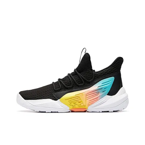 ANTA Bastard Slip-resistant Abrasion-resistant MID Топ Винтажные баскетбольные кроссовки Черный