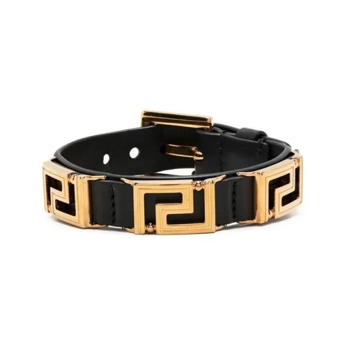 VERSACE Кожа Браслеты Черный Женские