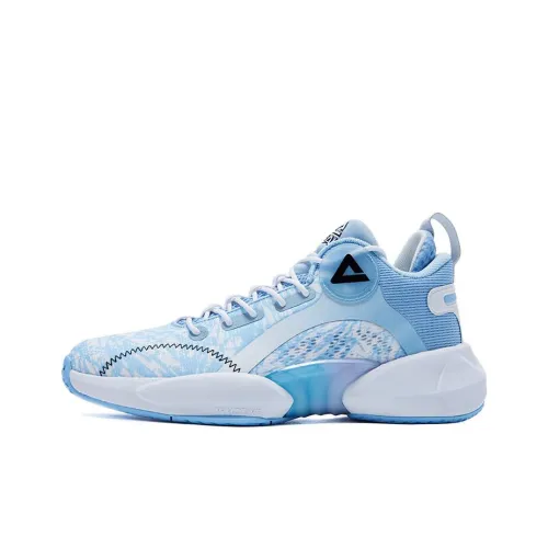 PEAK Cavalry 1 Slip Устойчивый к истиранию MID Баскетбольные кроссовки Мужской Sky Blue