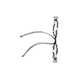 Лотос Жемчужно-черный - Двойной ряд плетеный ремешок