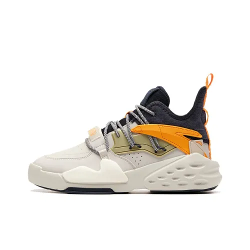 ANTA Bastard 5 MID Топ Скейтборд Кроссовки Мужские Серый Оранжевый