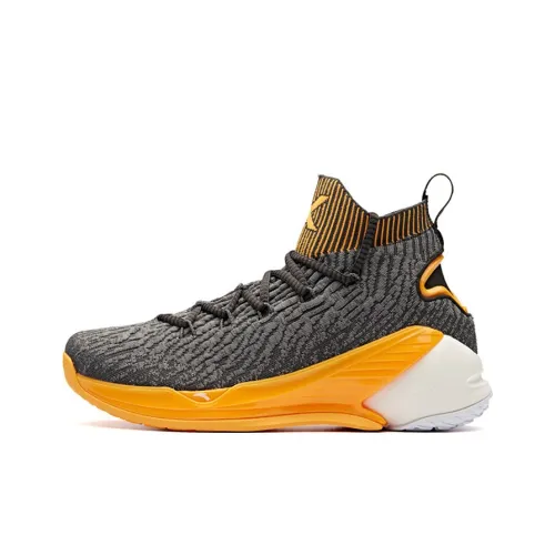 ANTA KT4 Высокие Баскетбольные Кроссовки для Игры Мужские Серый Желтый