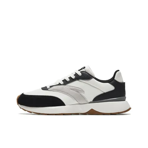 ANTA HERITAGE 70 Slip Устойчивый к истиранию Низкий Топ Повседневный Мужской Белый Черный Серый