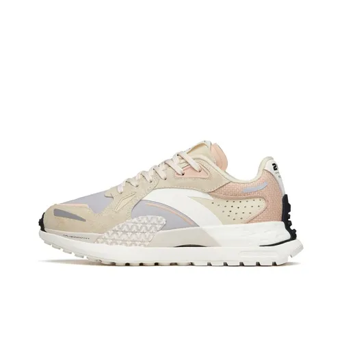 ANTA Star C202 Slip Устойчивый к истиранию Низкий Топ Беговые кроссовки Женские Бежевый Желтый Серый