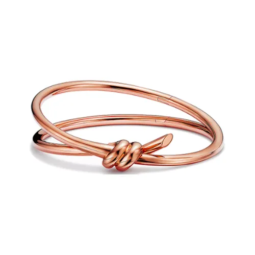 TIFFANY & CO. Двухрядный Браслет На Шарнире Розовое Золото 18 Карат Размер Medium