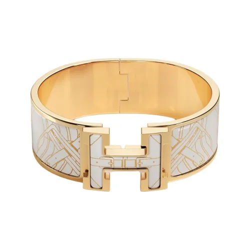 HERMES Эмаль Браслеты Женские Белые