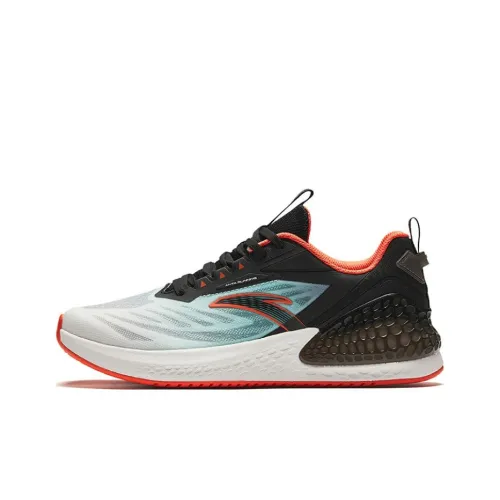 ANTA C37+ Амортизация Устойчивый к истиранию Дышащий Легкий Низкий Топ Беговые кроссовки Мужской Черный Белый Циан