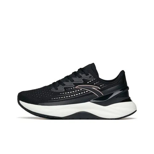 ANTA Tron 2,0 Устойчивый к истиранию Дышащие Низкие Беговые кроссовки Женские Черные Утолщенная версия