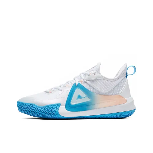 PEAK Blade Low Top Баскетбольные кроссовки для игры Мужской Белый Тропический Синий