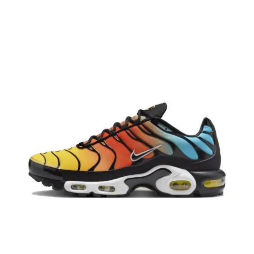 Nike Air Max Plus Low Топ Беговые кроссовки Унисекс Желтый Оранжевый Синий