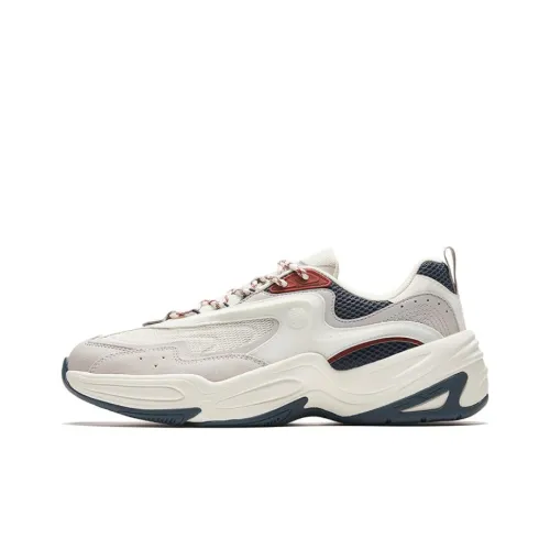 ANTA Through Износостойкий Низкий Топ Casual Мужской Белый Серый