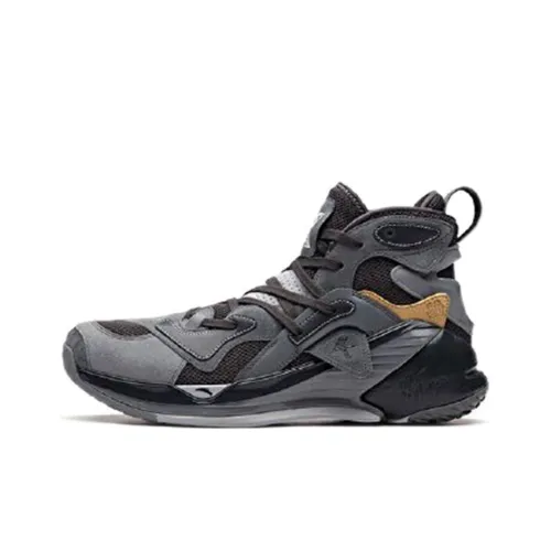 ANTA KT4 Потертый Edition Ash Klay Thompson Противоскользящие Устойчивые к истиранию Высокие Баскетбольные кроссовки Мужские Серый