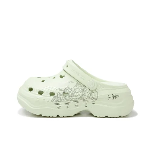 PEAK Pole hole shoes Сабо Ярко-зеленый/Магнитно-серый Женские