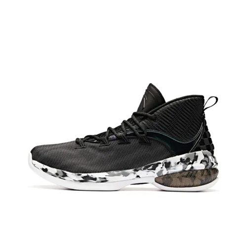 ANTA UFO2,0 MID Топ Баскетбольные кроссовки Мужской Черный Белый