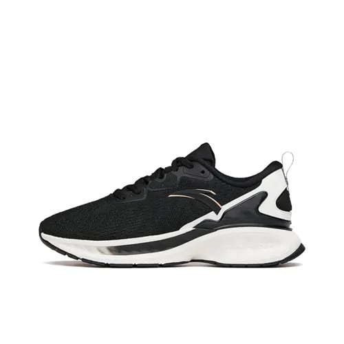 ANTA Tron 1,5 Амортизация Дышащий Устойчивый к истиранию Противоскользящий Низкий Топ Беговые кроссовки Женские Черный Белый