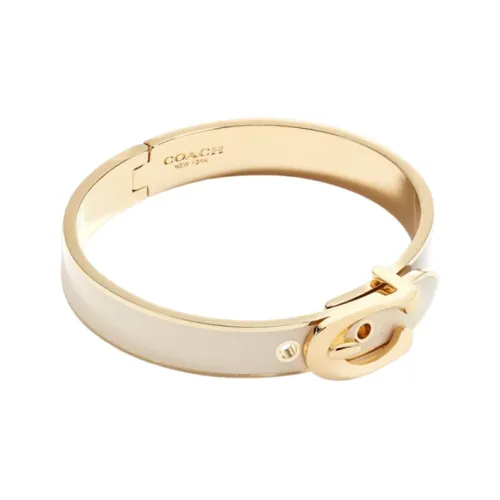 COACH Эмаль Hinge Браслеты Женские Мел Белый