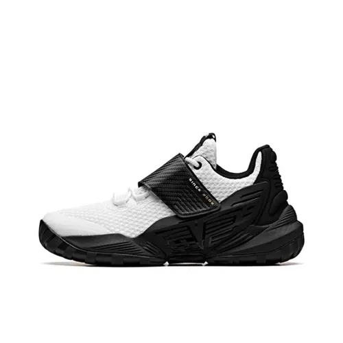 ANTA Bastard Износостойкий Дышащий Низкий Топ Винтажные Баскетбольные Кроссовки Мужские Белый Черный