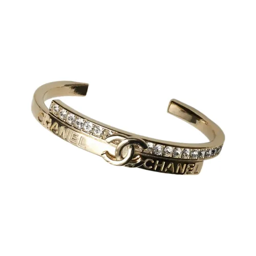 CHANEL Металлические браслеты с камнями Женские Золото