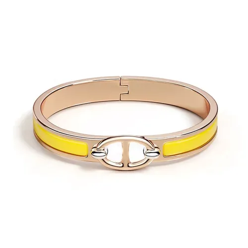 HERMES Mini Clic Chaine d'Ancre Браслеты Женские Желтые