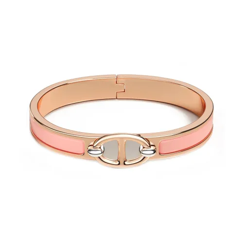 HERMES Mini Clic Chaine d'Ancre Металлические Браслеты Розовые Женские