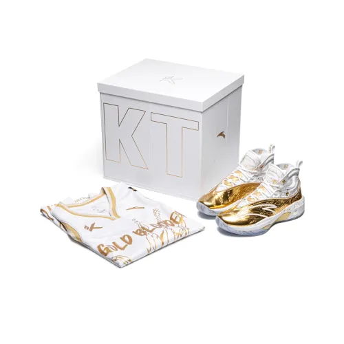 Anta KT8 Золотой Blood Veins Золотой Blooded Амортизация Противоскользящий Устойчивый к истиранию Высокий Топ